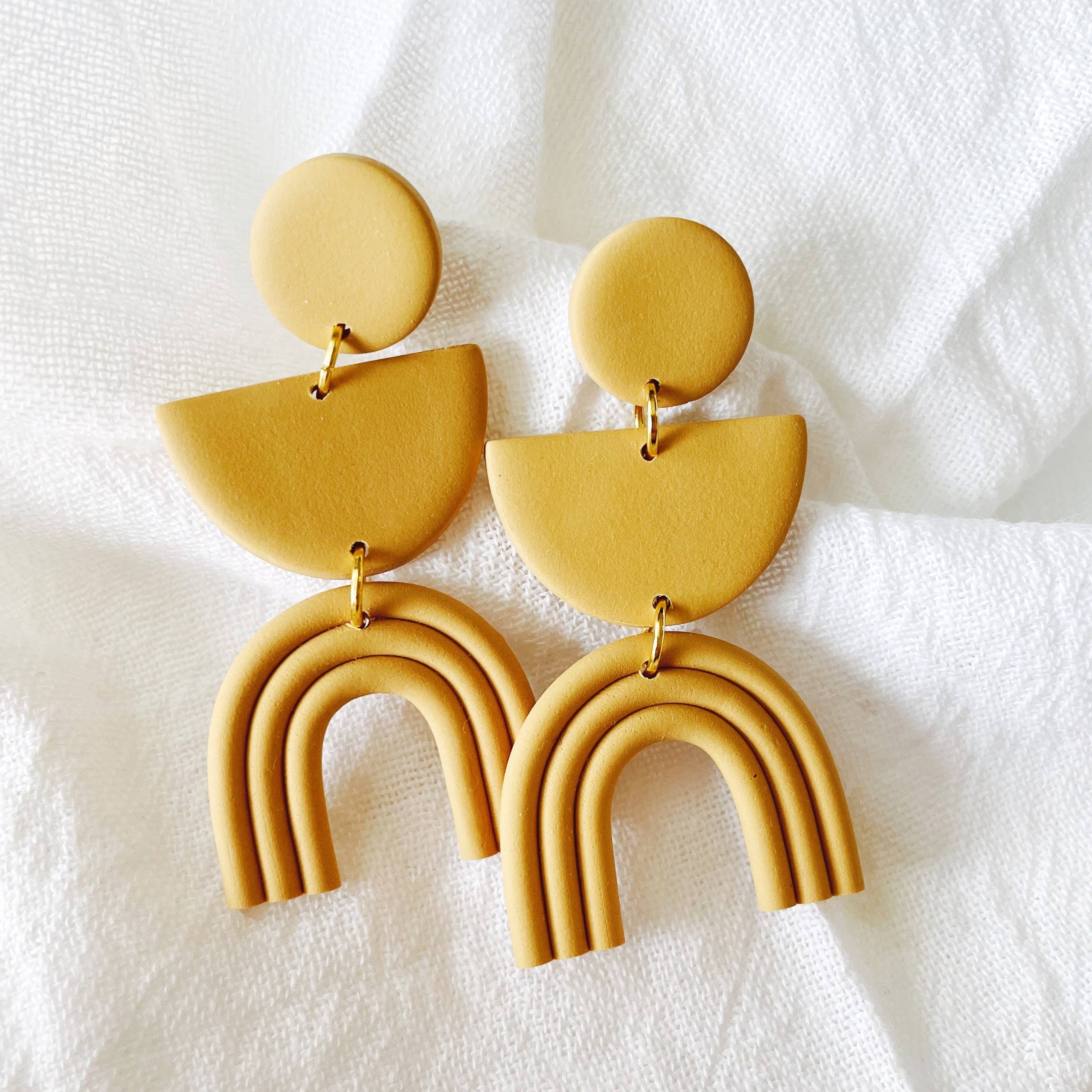 Rainbow sales clay earrings